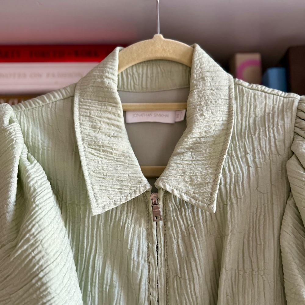 Jonathan Simkhai Green Pleated Mini Dress - Picture 6 of 12